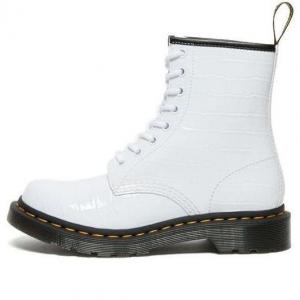 Кроссовки 1460 patent croc emboss leather boots 'white' Dr. Martens, белый