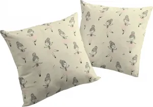 Декоративная подушка Адам "Балерина", сертифицирована GOTS - чехол без наполнения, 1 шт Adam 40х60 см, розовый