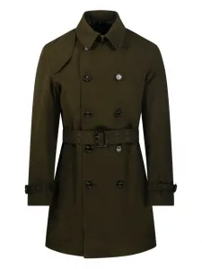 Двубортное пальто с поясом Sealup, зеленый