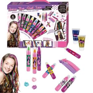 Большой набор креативных художественных цветных заколок для волос с блестками и мелками Import ProNice