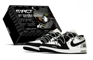 Jordan Винтажные баскетбольные кроссовки Air 1 мужские низкие черно-белые, цвет Black White