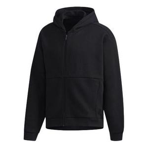 Толстовка Men's adidas S2s Spc Hd Solid Color Casual Sports Zipper Jacket Black, черный