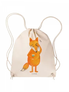 Спортивная сумка Mr & Mrs Panda Sportbeutel Fuchs Lord ohne Spruch, кремовый