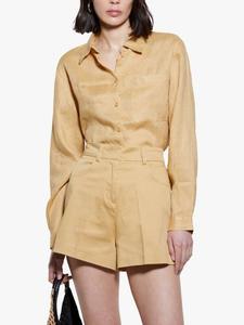 Стираная рубашка из чистого льна SISLEY, Mid Yellow