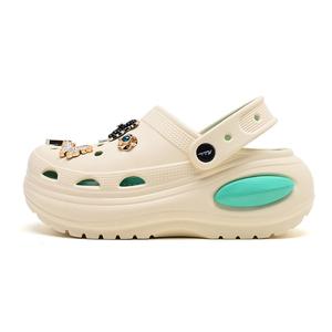 Клоги Mulinsen женские бежево-зеленые