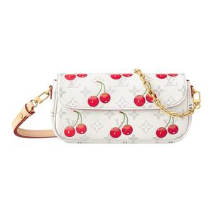 LOUIS VUITTON Кошелёк на цепочке Takashi Murakami Cherry Ivy White Monogram