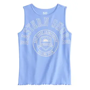 Майка с ребристым принтом для девочек 6-20 лет, стандартного и большого размера So, цвет sailing team blue