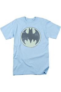 Футболка с коротким рукавом и логотипом Batman Old Time для взрослых Gildan, светло-голубой
