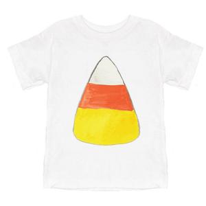 Молодежная футболка с короткими рукавами и графическим рисунком Candy Corn, акварелью The Juniper Shop, белый