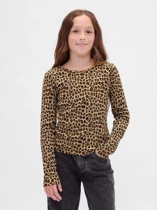 GAP Футболка с длинными рукавами светло-коричневого цвета