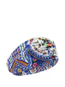 Ободок с кристаллами и принтом Camilla, белый