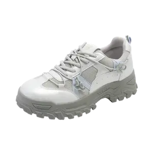 Нескользящие, износостойкие, дышащие, низкие повседневные туфли, женские, жемчужно-серые BAFFN, Light Gray