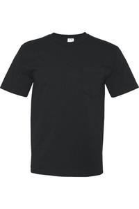 Короткая футболка Bayside USA-Made с карманом, черный