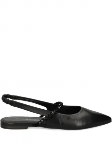 Кожаные балетки GRETA с открытой пяткой Kennel & Schmenger, черный