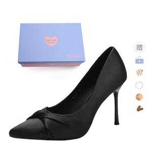 Xingdiman Тонкие каблуки на шпильке для женщин черные [в коробке] (с подарком), цвет Black[Box Included](Gift Included)