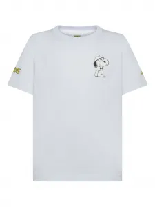 Хлопковая футболка X Peanuts Sun68 Kids, белый