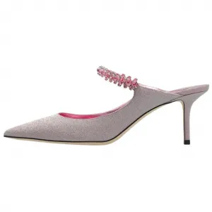 Jimmy Choo Сандалии Bing с закрытым носком, женские, 6,5 см, розовые