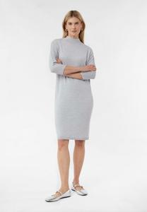 Платье comma MIT STEHKRAGEN, Grau Meliert/Mottled Light Grey