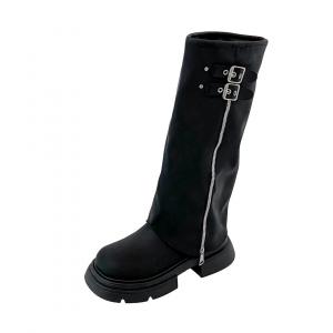 Take the Qin Женские сапоги до колена, черный подарочный набор