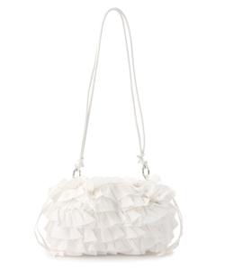 (L) Сумка-клатч / Хлопковая сумка через плечо с оборками