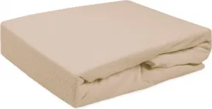 Простыня на резинке, махровая, 200х220 см, бежевая Darymex