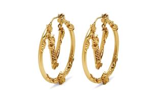 Versace Женские золотые серьги