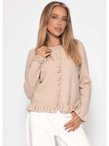 Кардиган с жемчужными пуговицами черного цвета SASSYCLASSY