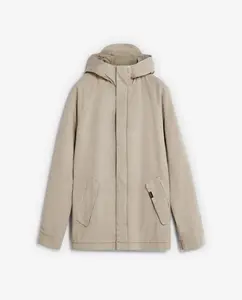 Легкая мужская парка с фиксированным капюшоном Scalpers, серо-коричневый