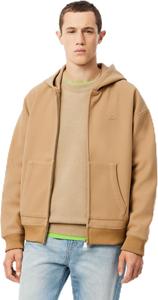 Мужская фланелевая толстовка на молнии LACOSTE, бежевый