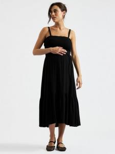 Платье для беременных с гофрированным лифом от блэр Ripe, черный