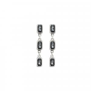 Серые каскадные серьги-капли Unode49, серо-серебристый