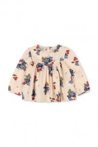 Детская хлопковая блузка AVI LS BLOUSE GOTS Konges Sløjd, бежевый