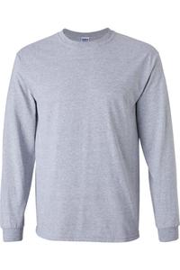 Футболка с длинным рукавом Gildan Ultra Cotton, цвет sport grey