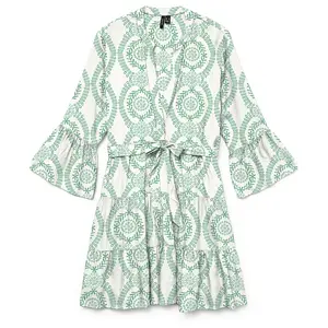 Платье Vero Moda Melba 3/4 sleeve short, зеленый