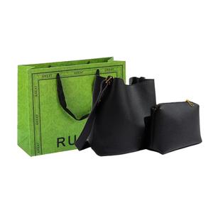 RUIPAI Почтальонка женская через плечо черная кофейная коричневая хаки, Black