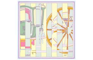 HERMES Шёлковый шарф, Blue