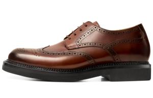 THOM WILLS Туфли-броги дерби из телячьей кожи, мужские, светло-коричневые, полированные