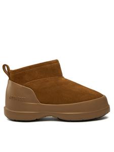 Зимние ботинки женские Moon Boot Luna низкие замшевые, коричневый