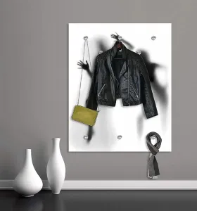 Вешалка Queence "Girls Club" 100х120х3 см, черно-белый