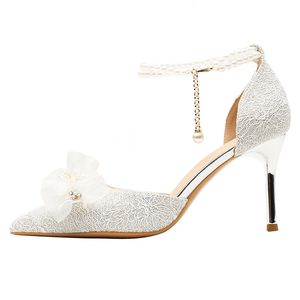 Женские туфли на тонком каблуке и высоком каблуке Lan Miao, Silver