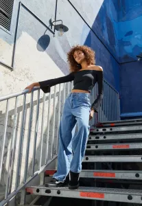 Высокая талия, широкие штанины Urban Classics, Midstone Washed