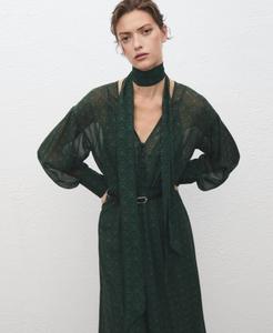 Женское платье-фуляр с принтом MANGO, Green