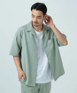 Рубашка UMW с открытым воротником и короткими рукавами можно сочетать с другими вещами Bayflow, цвет Light Green 12