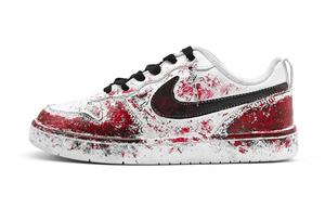 Nike Court Borough Low 2 Abrasion Resistant Breathable Low top Kids' Skateboarding Shoes White Unisex