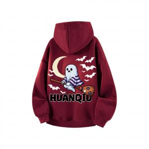 Толстовка Unisex Hooded Moderate Heavyweight HUANQIU, burgundy
