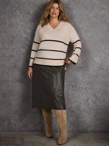 Юбка из искусственной кожи с фигурными швами Live Unlimited, Green