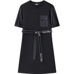 Платье с короткими рукавами женское темно-синее Fila