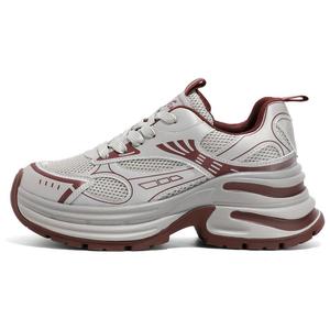 Senda Женские устойчивые к истиранию низкие массивные кроссовки Light Gray Red, цвет Light Gray Red