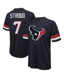 Футболка мужская Threads C.J. Stroud Houston Texans с номером и именем, оверсайз, цвет navy Majestic