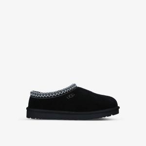 Замшевые тапочки Tasman II на подкладке из овчины Ugg, черный